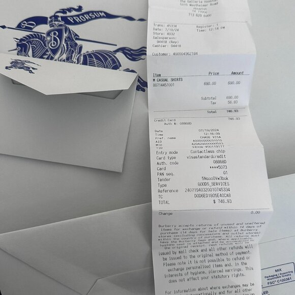 Authentic Burberry Men's Check Cotton Shirt - Picture 6 of 7